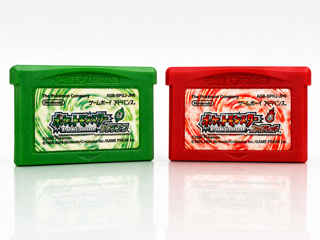 Pokemon Set Feuerrot + Blattgrün Modul - Japanisch - Speichert - Pokémon Gamyboy