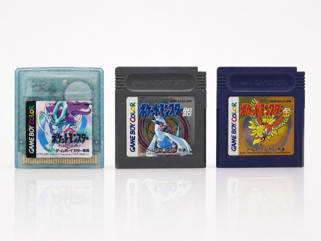 Pokemon Johto Set Gold + Silber + Kristall Edition Modul - Japanisch Gameboy Color